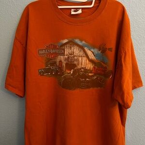 Harley-Davidson Vintage Orange Graphic Tee